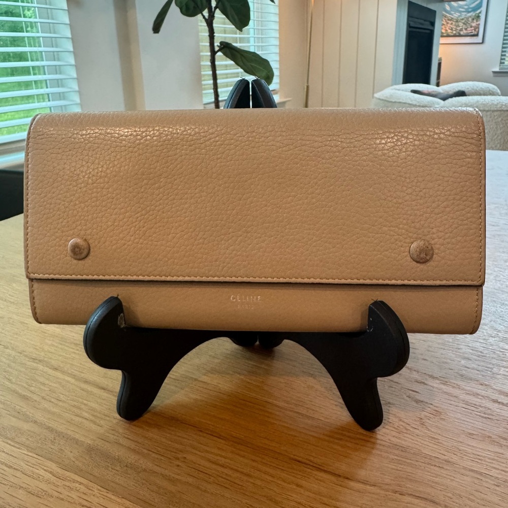 Celine Taupe Leather Wallet